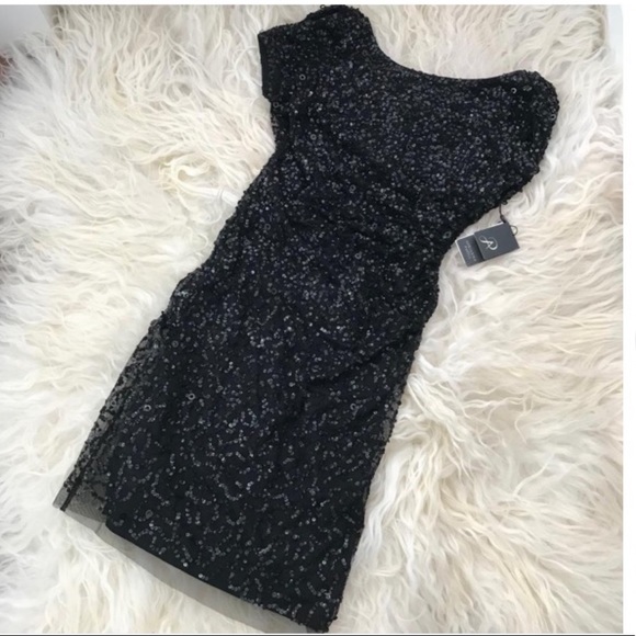 Adrianna Papell beaded fully beaded short dress - Picture 2 of 5